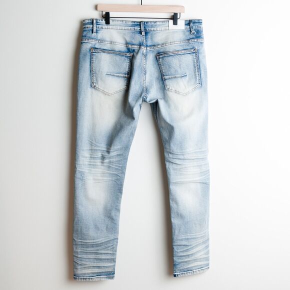 KDNK 11 4 14 11 Jeans Mens 38 Distressed Destroyed Ripped Grunge Streetwear - Picture 8 of 16